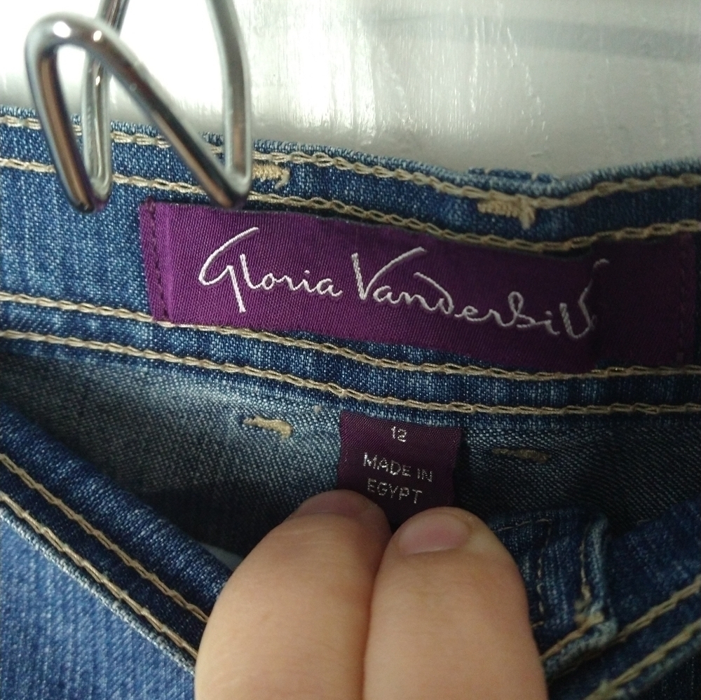 Gloria Vanderbilt  woman 12S denim blue 5 pocket Amanda Jeans casual straight - Picture 5 of 11